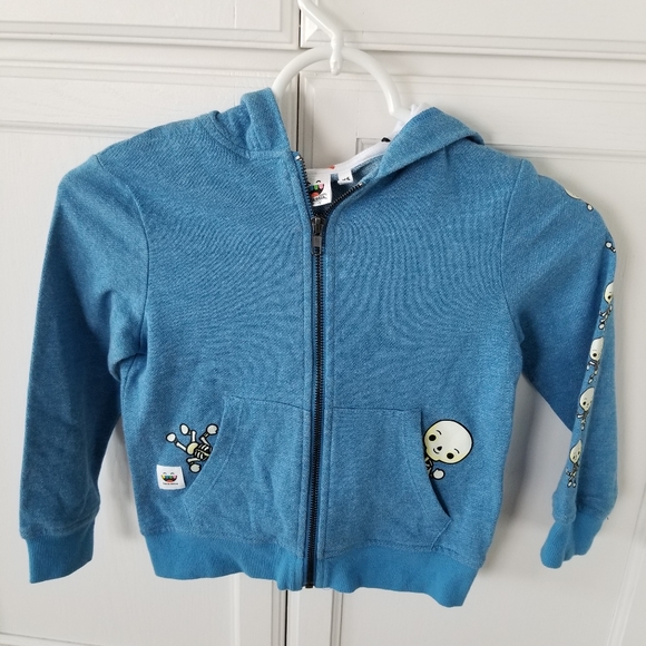 Toca Boca Glow In The Dark Skeleton Kids Zip Up Hoodie - Picture 1 of 4